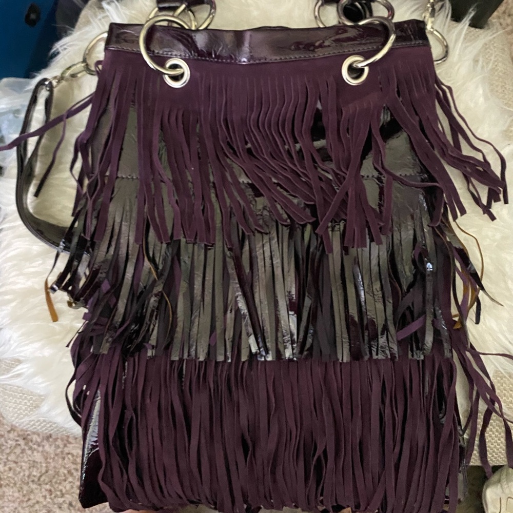Brand new tassel purse dark purple